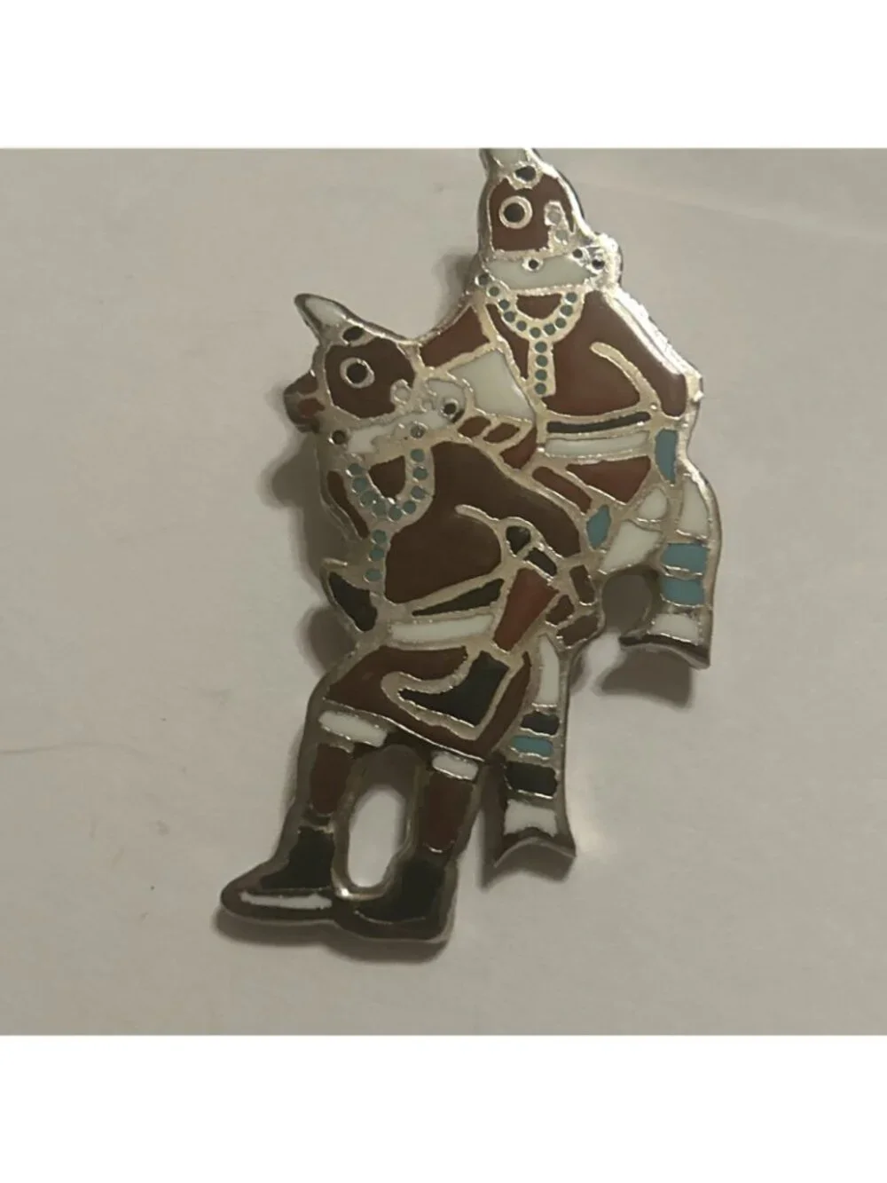 Vintage Native American Hopi Bolo Tie Hopi Dancers New Mosaic Print
